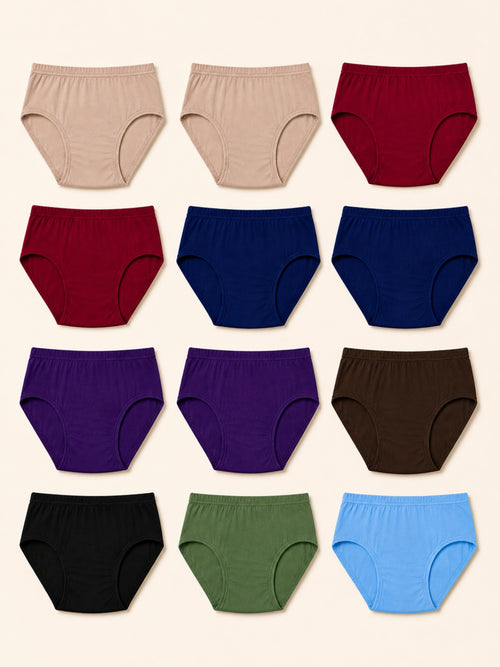 PABRA Bloom Cotton Panty (12 Pieces Combo)