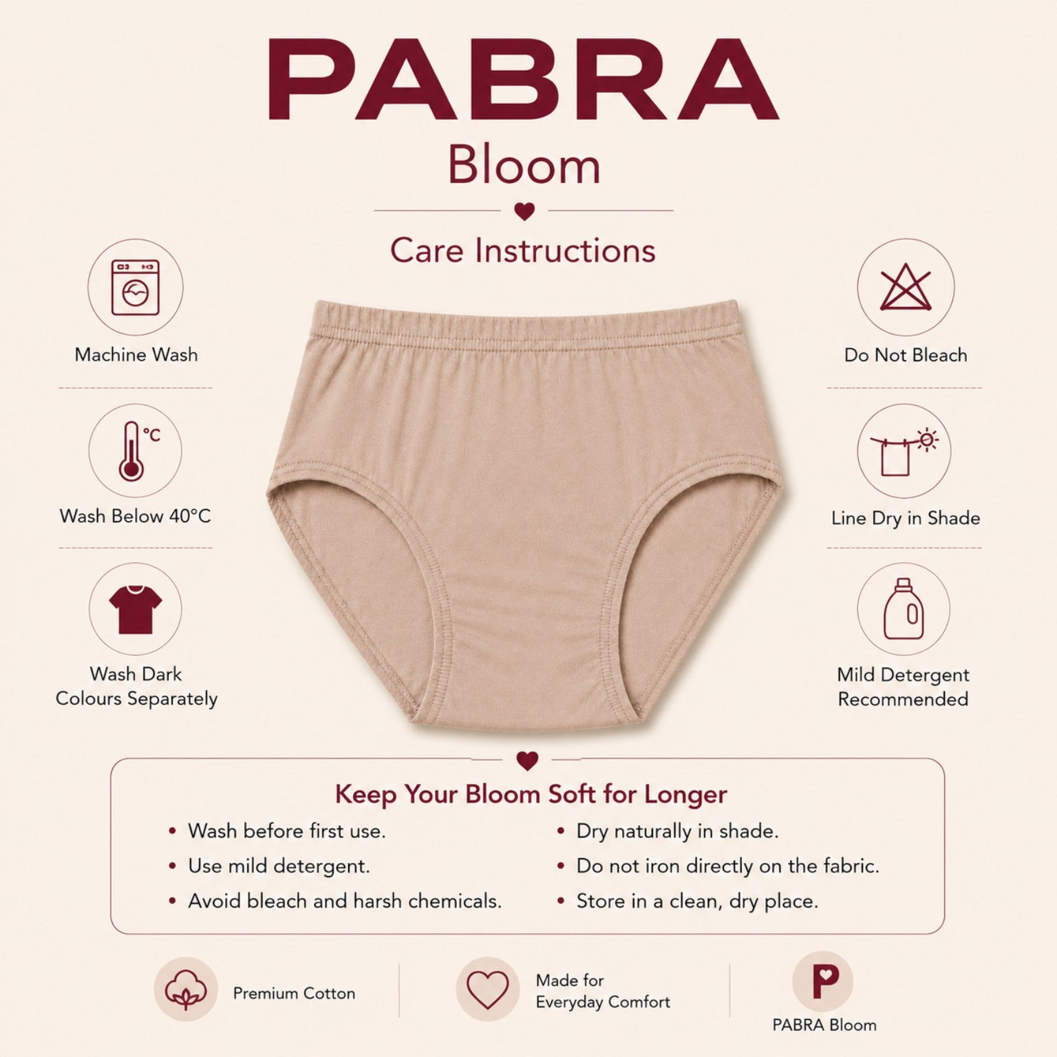 PABRA Bloom Cotton Panty (3 Pieces Combo)