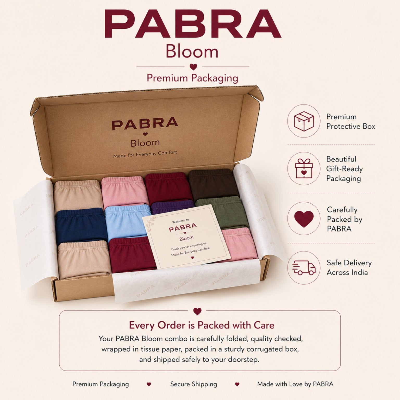 PABRA Bloom Cotton Panty (12 Pieces Combo)