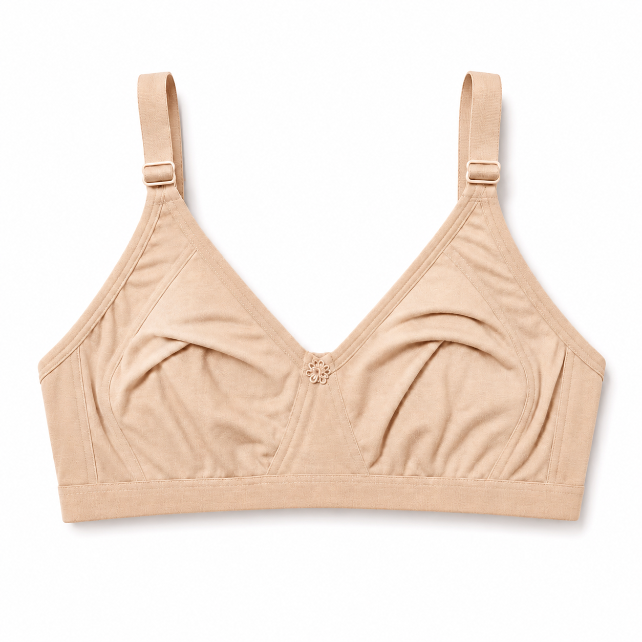 PABRA Heaven Cotton Bra Combo Pack of 3 | D & E Cup | 3-Hook Full Support Wireless Bra