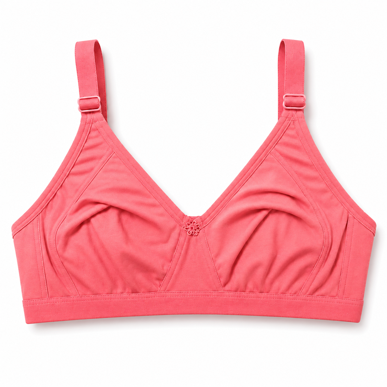 PABRA Heaven Cotton Bra Combo Pack of 3 | D & E Cup | 3-Hook Full Support Wireless Bra