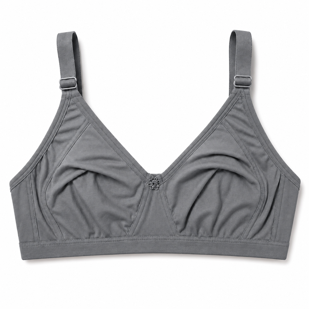 PABRA Heaven Cotton Bra Combo Pack of 3 | D & E Cup | 3-Hook Full Support Wireless Bra