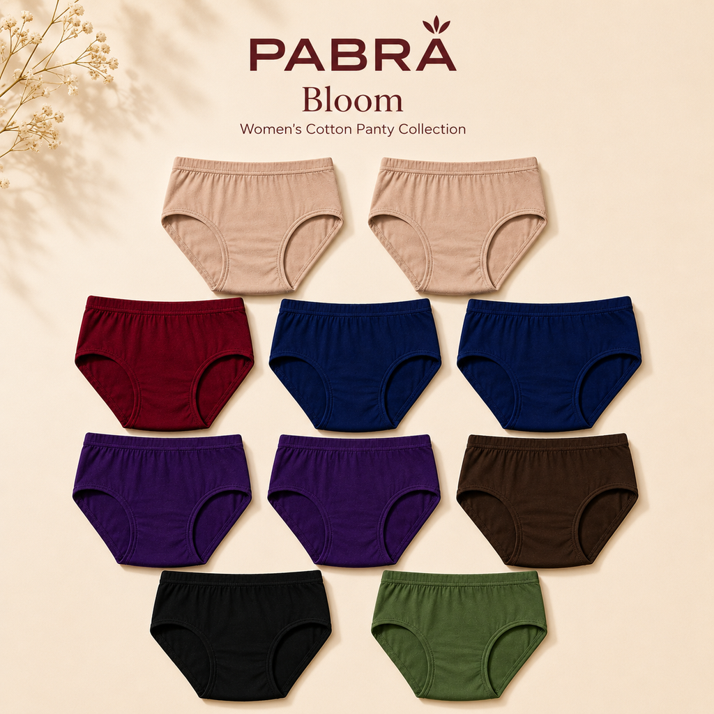 PABRA™ ബ്ലൂം കോട്ടൺ പാന്റി (10 എണ്ണത്തിന്റെ കോംബോ)