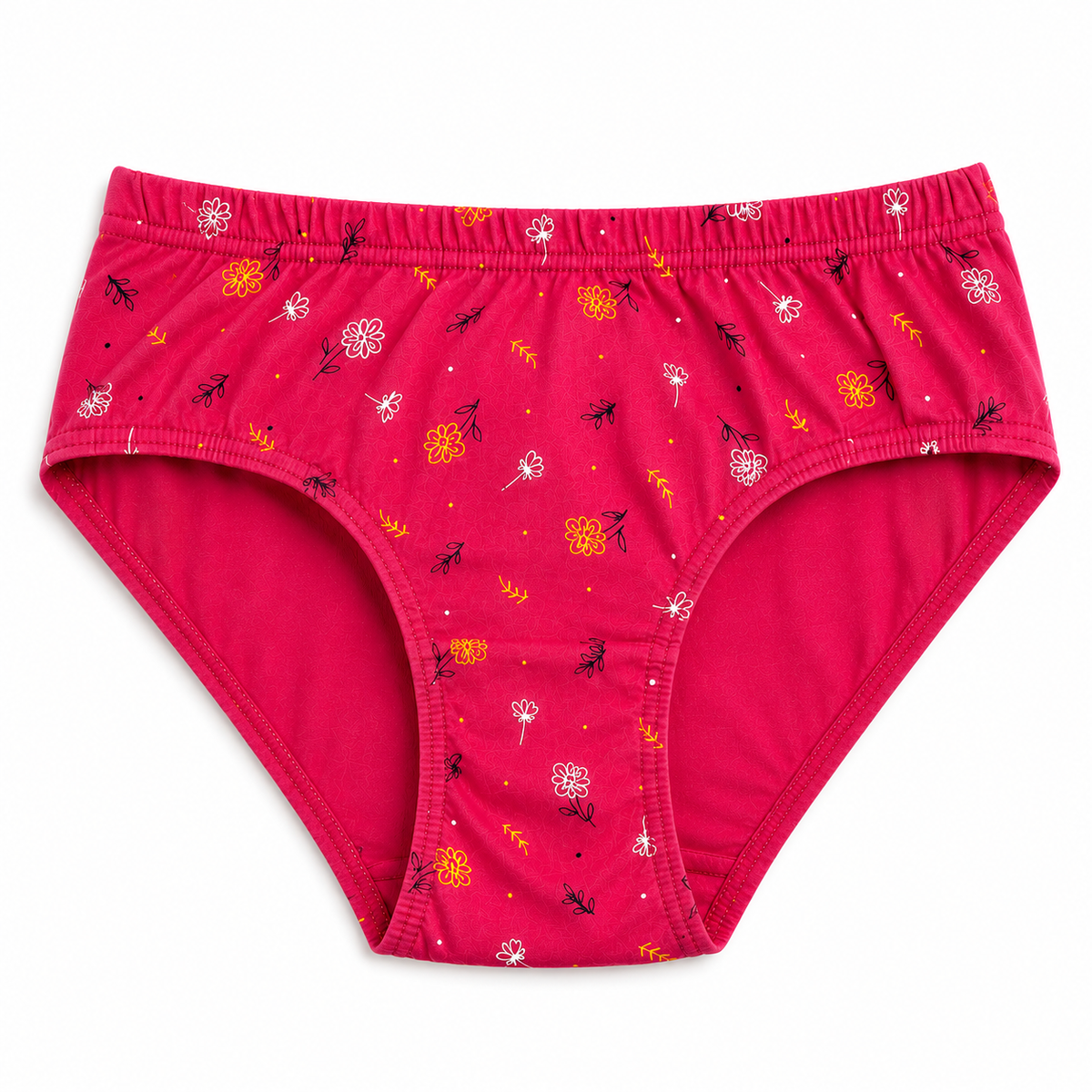 PABRA™ Bloom Women’s Printed Cotton Briefs – Pack of 6 | Soft Inner Elastic Hipsters