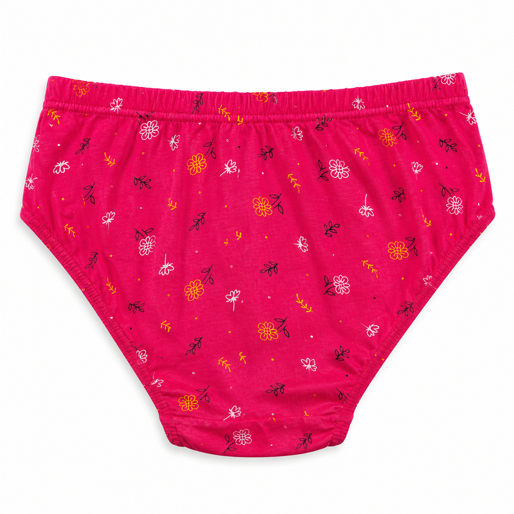 PABRA™ Bloom Women’s Printed Cotton Briefs – Pack of 6 | Soft Inner Elastic Hipsters