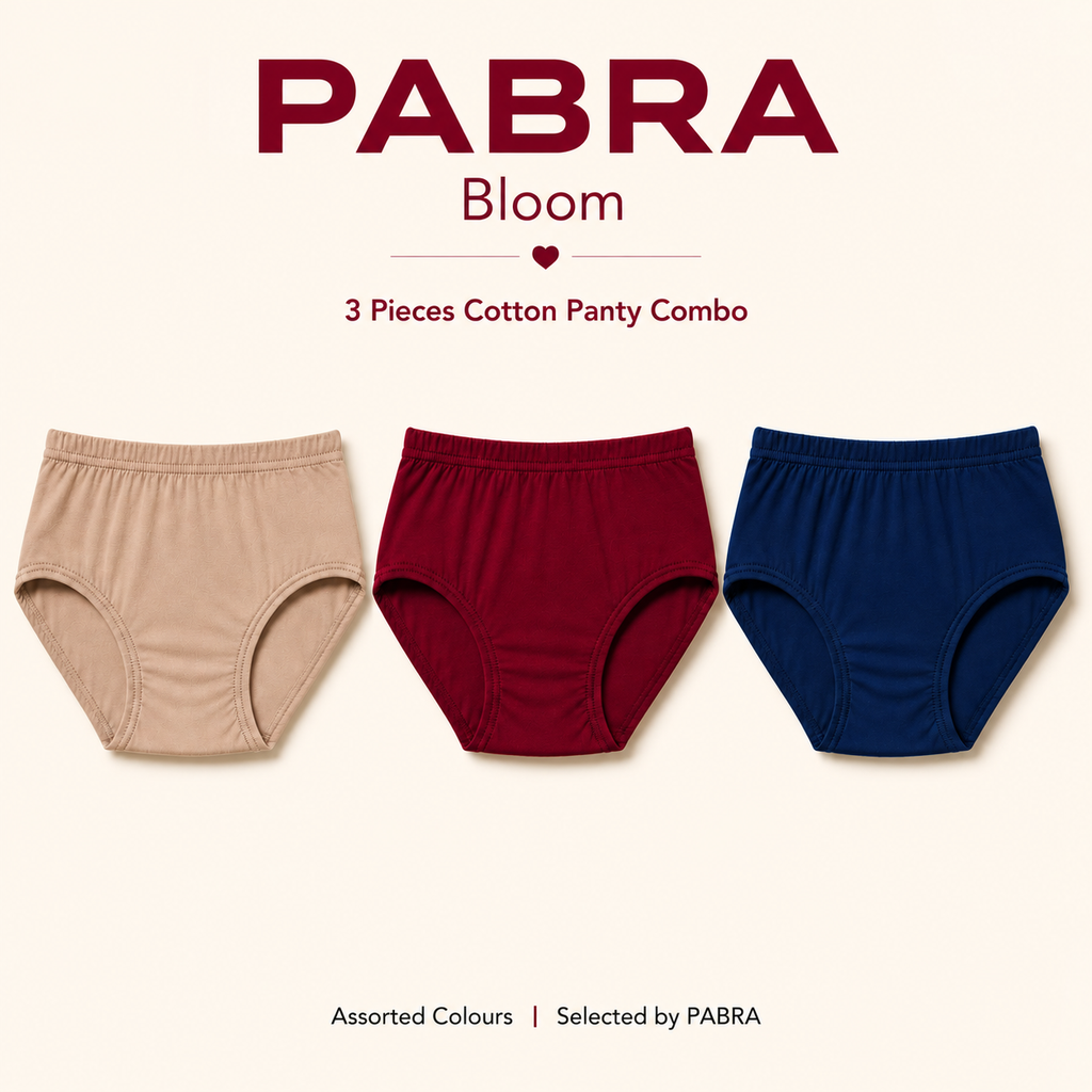 PABRA™ ബ്ലൂം കോട്ടൺ പാന്റി (3 എണ്ണത്തിന്റെ കോംബോ)
